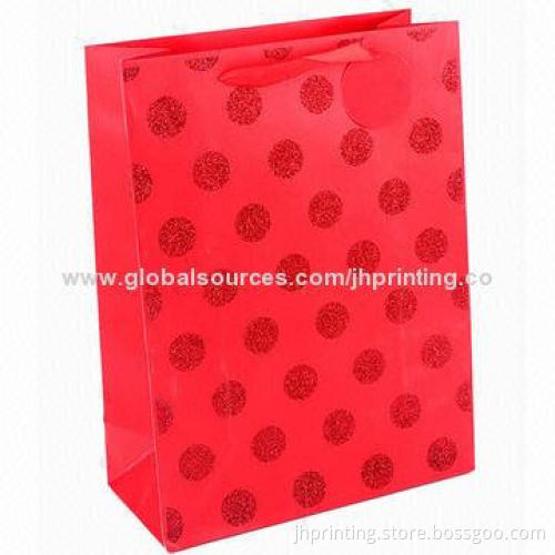 Red Paper Gift Bag for Wine